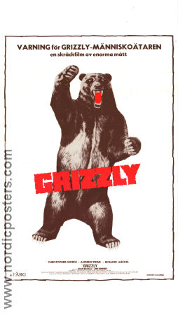 Grizzly 1976 poster Christopher George Andrew Prine Richard Jaeckel William Girdler