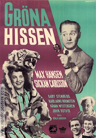 Gröna hissen 1944 poster Sickan Carlsson Max Hansen John Botvid
