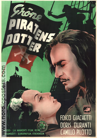 Gröne piratens dotter 1940 poster Doris Duranti Fosco Giachetti Enrico Guazzoni