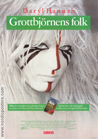 Grottbjörnens folk 1985 poster Daryl Hannah Pamela Reed James Remar Michael Chapman Text: Jean Auel