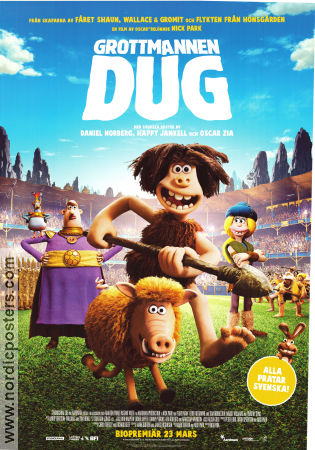 Grottmannen Dug 2018 poster Eddie Redmayne Nick Park Animerat