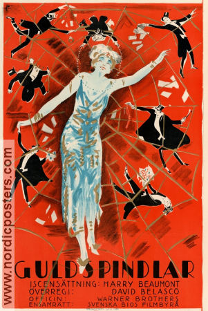 Guldspindlar 1923 poster Hope Hampton Wyndham Standing Harry Beaumont