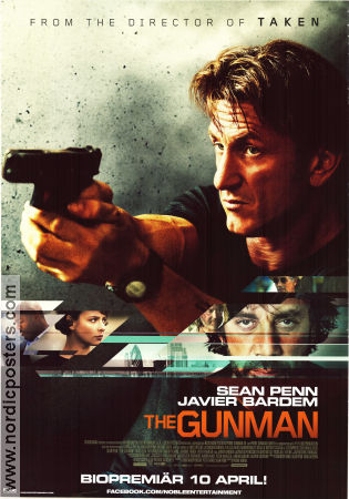 The Gunman 2015 poster Sean Penn Idris Elba Jasmine Trinca Pierre Morel