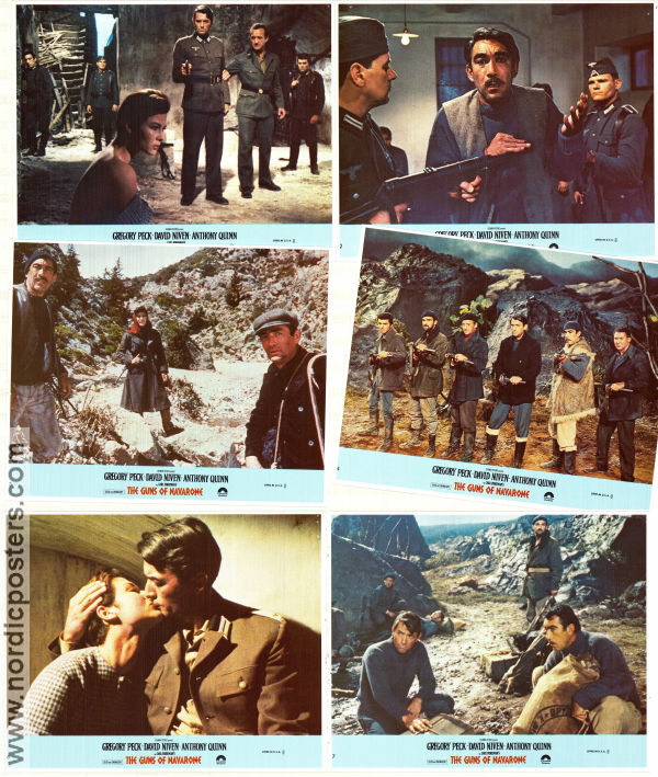 The Guns of Navarone 1961 lobbykort Gregory Peck David Niven Anthony Quinn J Lee Thompson Text: Alistair Maclean Hitta mer: Nazi