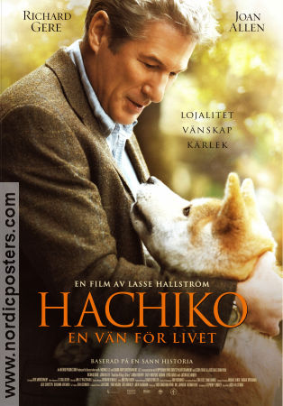 Hachiko 2009 poster Richard Gere Joan Allen Cary-Hiroyuki Tagawa Lasse Hallström Hundar Asien