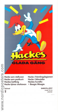 Hackes glada gäng 1984 poster Hacke Hackspett Woody Woodpecker Walter Lantz Animerat Från serier