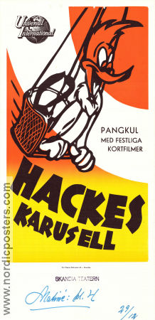 Hackes karusell 1957 poster Hacke Hackspett Woody Woodpecker Walter Lantz Animerat Från serier