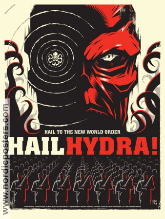 Limited litho HAIL HYDRA Captain America No 100 of 220 2011 affisch Hitta mer: Comics Hitta mer: Marvel Affischkonstnär: Eric Tan