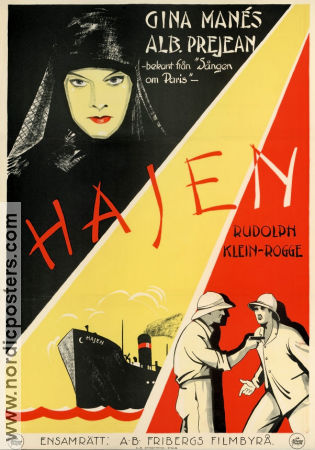 Hajen 1930 poster Albert Préjean Gina Manés Henri Chomette