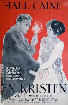 Hall Caine en kristen 1923 poster Richard Dix Mae Busch Maurice Tourneur