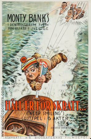 Håll er för skratt 1925 poster Monty Banks Robert Edeson Albert Austin