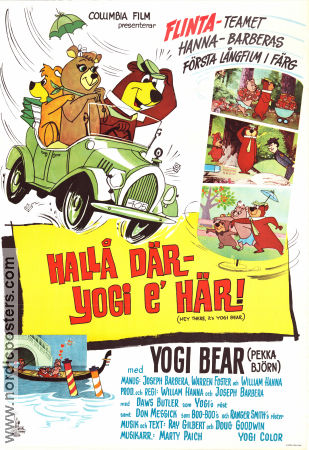 Hallå där Yogi e här 1964 poster Yogi Bear Joseph Barbera Filmbolag: Hanna-Barbera Animerat Från TV