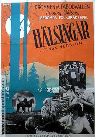 Hälsingar 1940 poster Sirkka Salonen Olga Tainio Kaarlo Oksanen Teuvo Tulio Finland