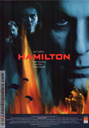 Hamilton 1998 poster Peter Stormare Lena Olin Mark Hamill Thomas Hedengran Harald Zwart Text: Jan Guillou Hitta mer: Hamilton