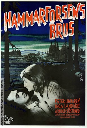 Hammarforsens brus 1948 poster Peter Lindgren Inga Landgré Arnold Sjöstrand