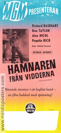 Hämnaren från vidderna 1961 poster Richard Basehart Paquita Rico Don Taylor Michael Carreras