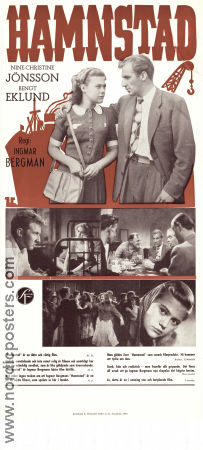 Hamnstad 1948 poster Nine-Christine Jönsson Bengt Eklund Mimi Nelson Ingmar Bergman Skepp och båtar