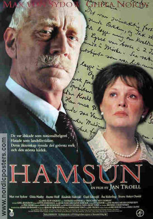 Hamsun 1996 poster Max von Sydow Ghita Nörby Jan Troell Norge