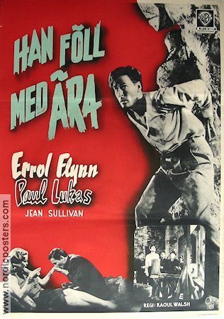 Han föll med ära 1944 poster Errol Flynn