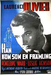 Han kom som en främling 1944 poster Laurence Olivier