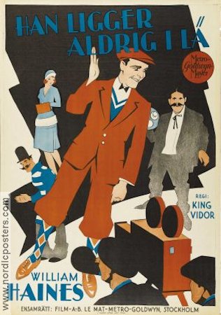 Han ligger aldrig i lä 1928 poster William Haines King Vidor