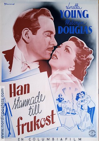 Han stannade till frukost 1940 poster Loretta Young Melvyn Douglas