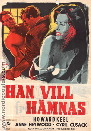 Han vill hämnas 1958 poster Howard Keel Anne Heywood Charles Crichton