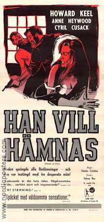 Han vill hämnas 1958 poster Howard Keel Anne Heywood Charles Crichton