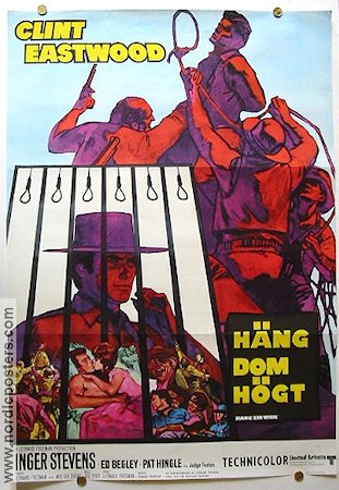 Häng dom högt 1968 poster Clint Eastwood Inger Stevens Ted Post Affischkonstnär: Sanford Kossin