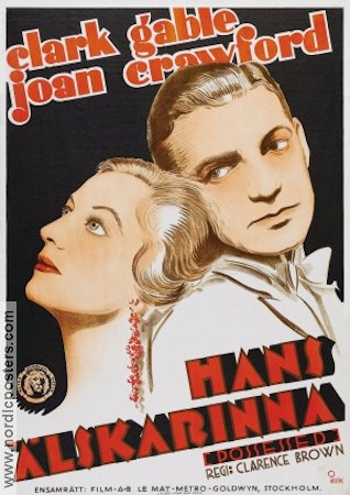 Hans älskarinna 1931 poster Clark Gable Joan Crawford