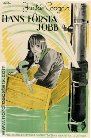 Hans första jobb 1922 poster Jackie Coogan Wallace Beery Albert Austin