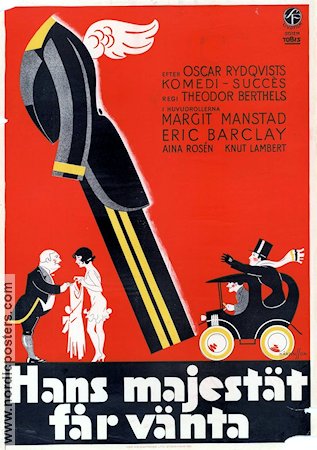 Hans majestät får vänta 1931 poster Margit Manstad Eric Barclay