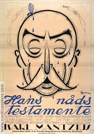 Hans nåds testamente 1919 poster Karl Mantizus Victor Sjöström