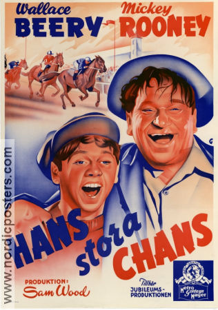 Hans stora chans 1938 poster Wallace Beery Mickey Rooney Sam Wood