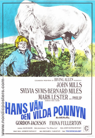 Hans vän den vilda ponnyn 1969 poster John Mills Richard C Sarafian