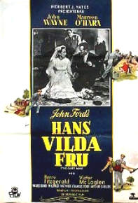 Hans vilda fru 1952 poster John Wayne Maureen O´Hara Barry Fitzgerald John Ford