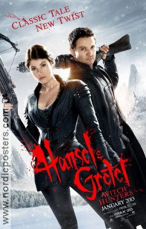 Hansel and Gretel Witch Hunters 2013 poster Jeremy Renner Gemma Arterton Tommy Wirkola