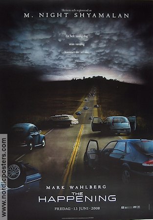 The Happening 2007 poster Mark Wahlberg M Night Shyamalan Bilar och racing