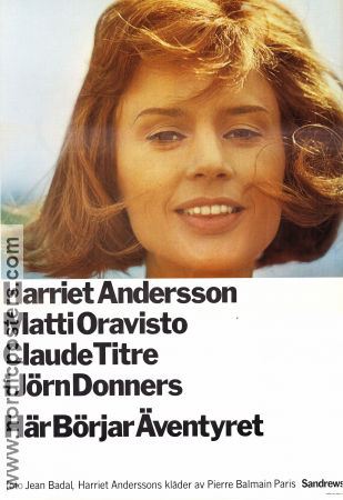 Här börjar äventyret 1965 poster Harriet Andersson Jörn Donner