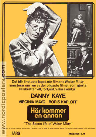 Här kommer en annan 1947 poster Danny Kaye Virginia Mayo Boris Karloff Norman Z McLeod