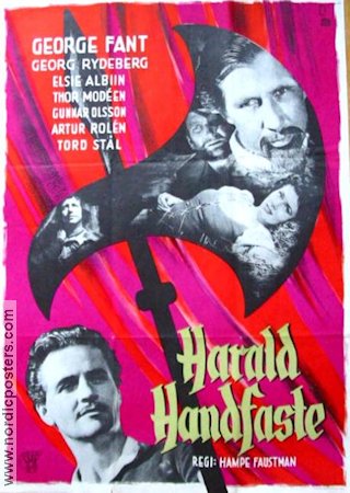 Harald Handfaste 1946 poster George Fant Georg Rydeberg Elsie Albiin Hampe Faustman