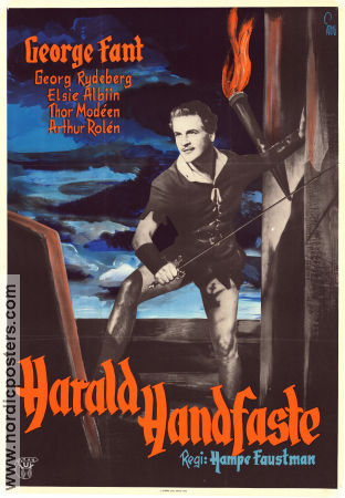 Harald Handfaste 1946 poster George Fant Georg Rydeberg Elsie Albiin Hampe Faustman