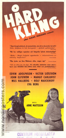 Hård klang 1952 poster Edvin Adolphson Margit Carlqvist Victor Sjöström Arne Mattsson