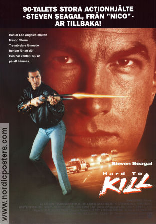 Hard to Kill 1990 poster Steven Seagal Kelly LeBrock William Sadler Bruce Malmuth