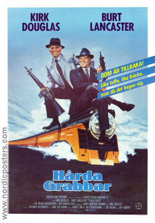 Hårda grabbar 1986 poster Kirk Douglas Burt Lancaster Jeff Kanew Tåg