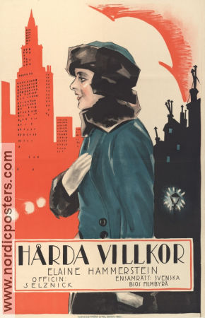 Hårda villkor 1921 poster Elaine Hammerstein Matt Moore George Archainbaud