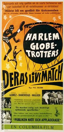 Harlem Globetrotters 1951 poster Dorothy Dandridge Sport