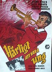 Härligt att vara ung 1956 poster John Mills Instrument