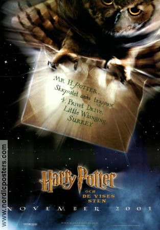 Harry Potter och de vises sten 2001 poster Daniel Radcliffe Alan Rickman Chris Columbus Text: J K Rowling