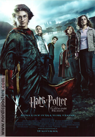 Harry Potter och den flammande bägaren 2005 poster Daniel Radcliffe Emma Watson Rupert Grint Mike Newell